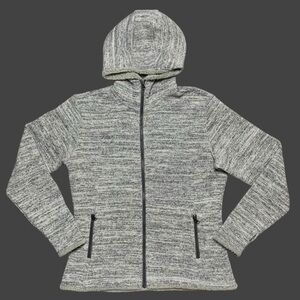 Kuhl Womens Fleece Sherpa Full Zip Gray Hoodie Size L